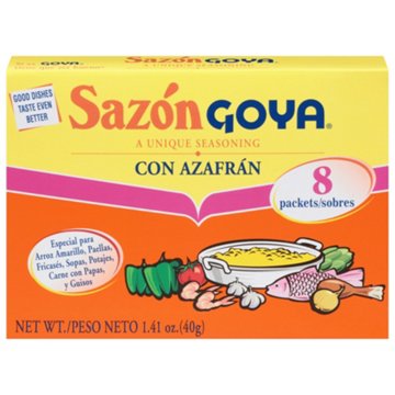 Goya Sazon Seasoning Packets - Saffron, 8 ct