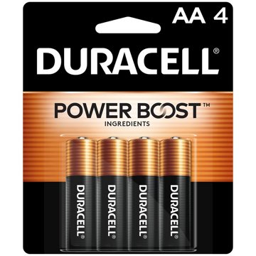 Duracell Coppertop AA Alkaline Batteries, 4 pk