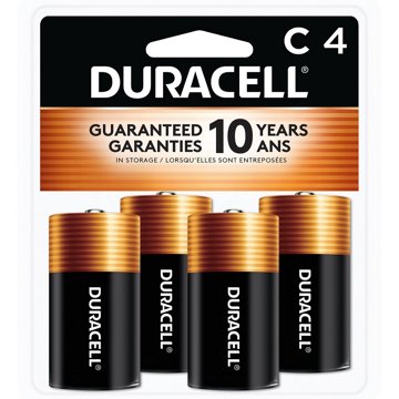 Duracell Coppertop C Alkaline Batteries, 4 pk
