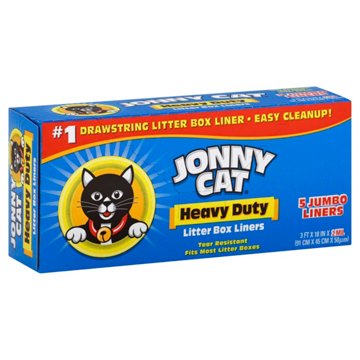 Jonny Cat Jumbo Heavy Duty Litter Box Liners, 5 ct