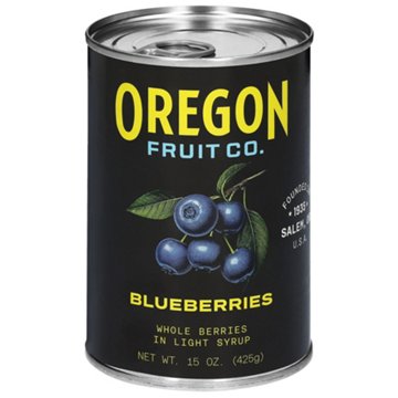Oregon Fruit Co. Whole Blueberries in Light Syrup, 15 oz