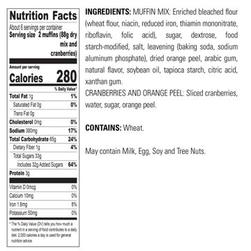 Krusteaz Cranberry Orange Muffin Mix, 18.6 oz