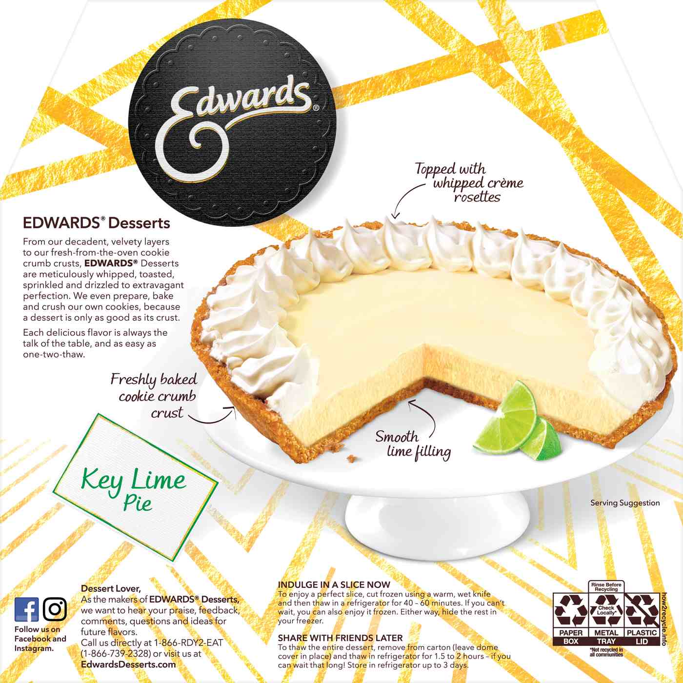 Edwards Frozen Key Lime Pie; image 5 of 6