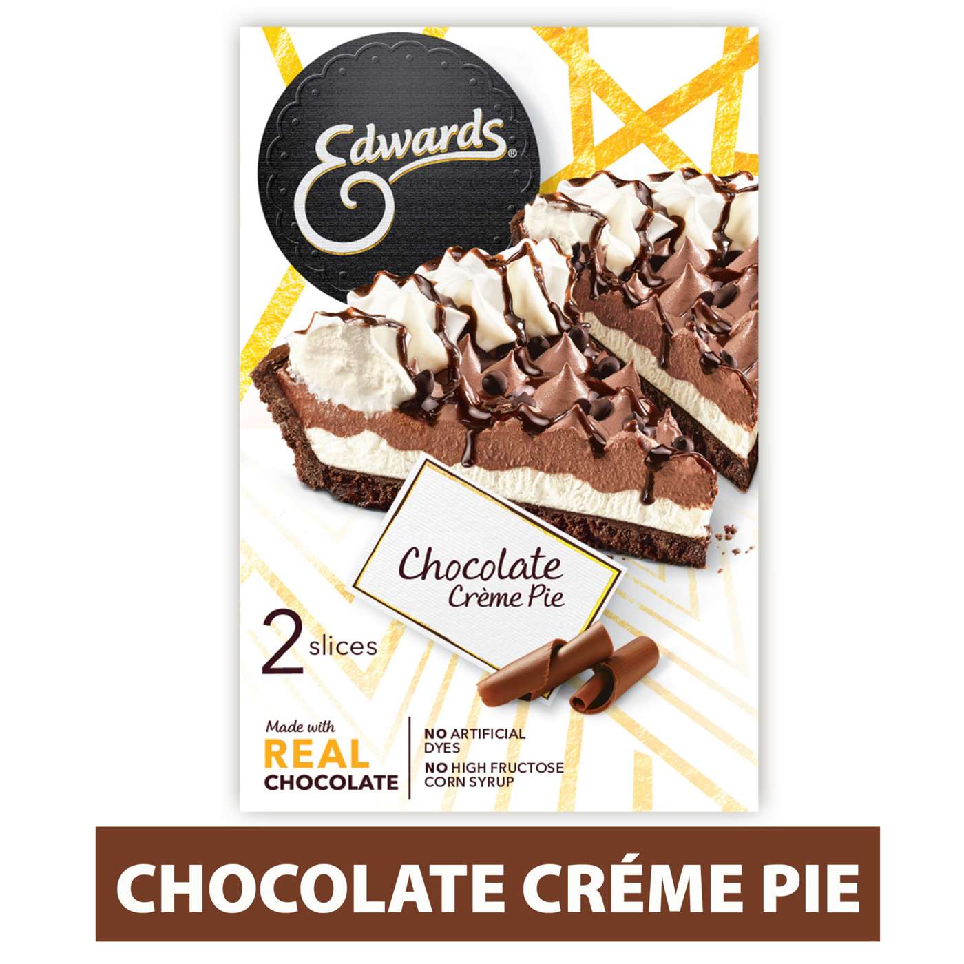 Edwards Singles Desserts Frozen Chocolate Crème Pie Slices; image 8 of 10