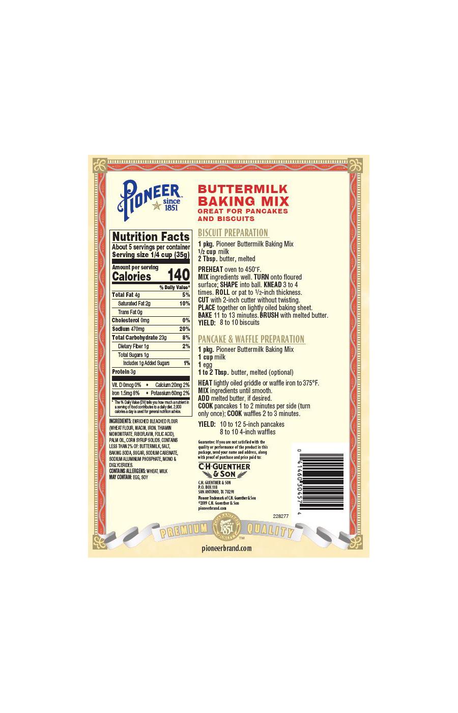 Pioneer Brand Buttermilk Baking Mix; image 2 of 2