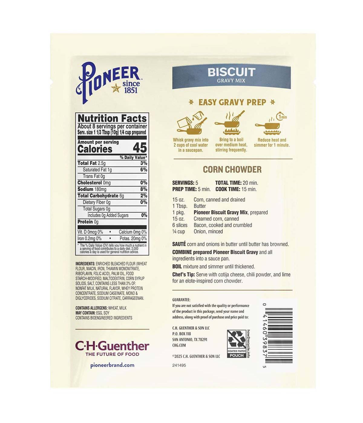 Pioneer Biscuit Gravy Mix; image 2 of 3