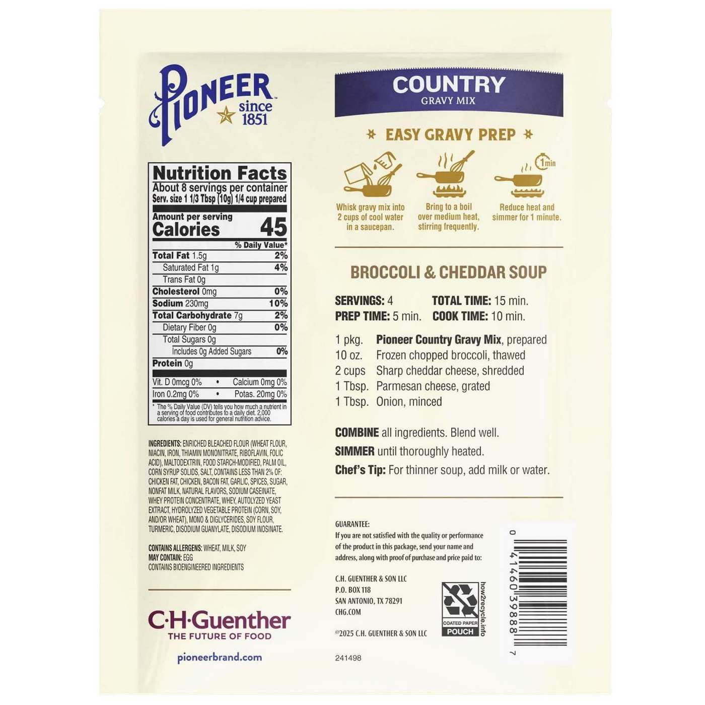 Pioneer Country Gravy Mix; image 2 of 2