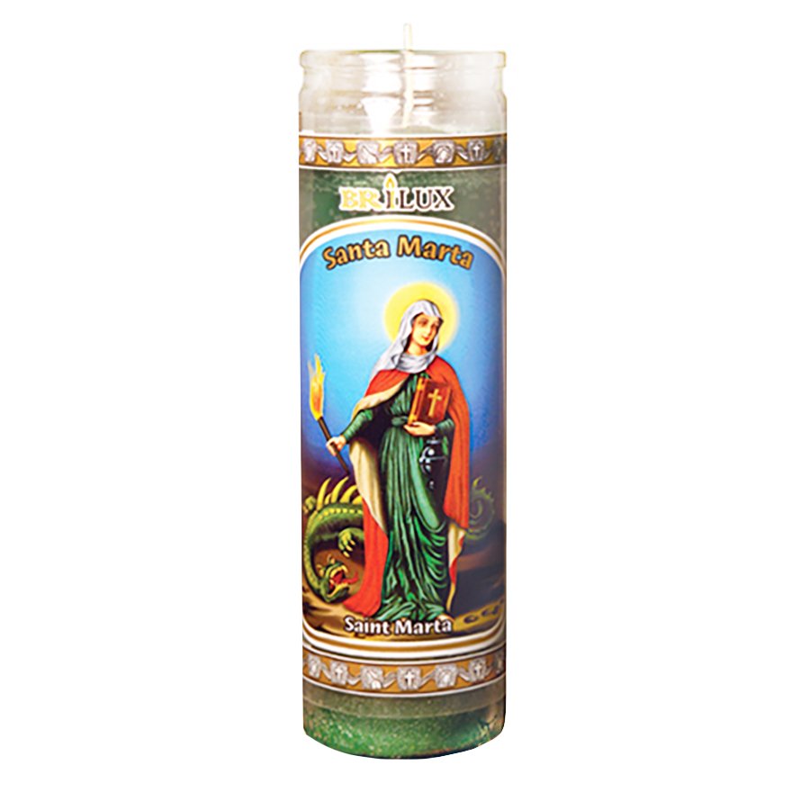 Brilux Saint Martha Religious Candle Green Wax Shop Candles at HEB
