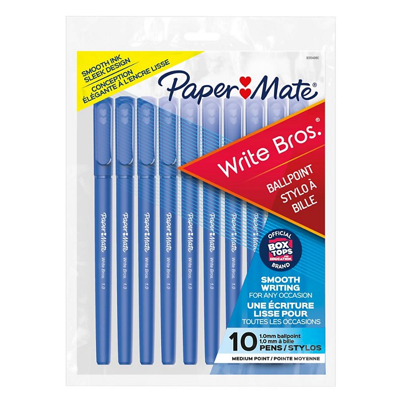 3 Blue Ink Pens Medium Tip Ballpoint Pens 