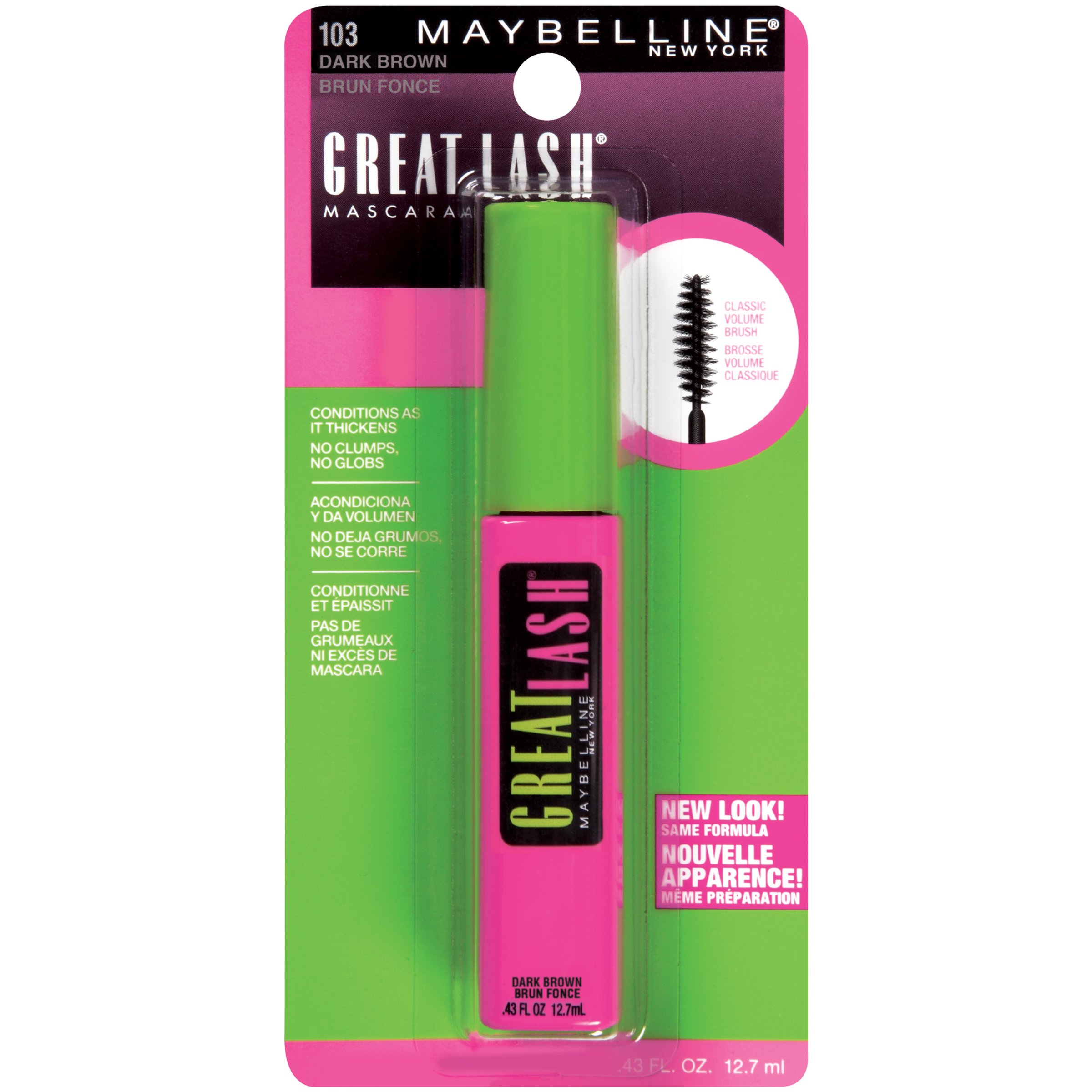 Maybelline Great Lash Washable Mascara, Dark Brown Shop Eyes at HEB