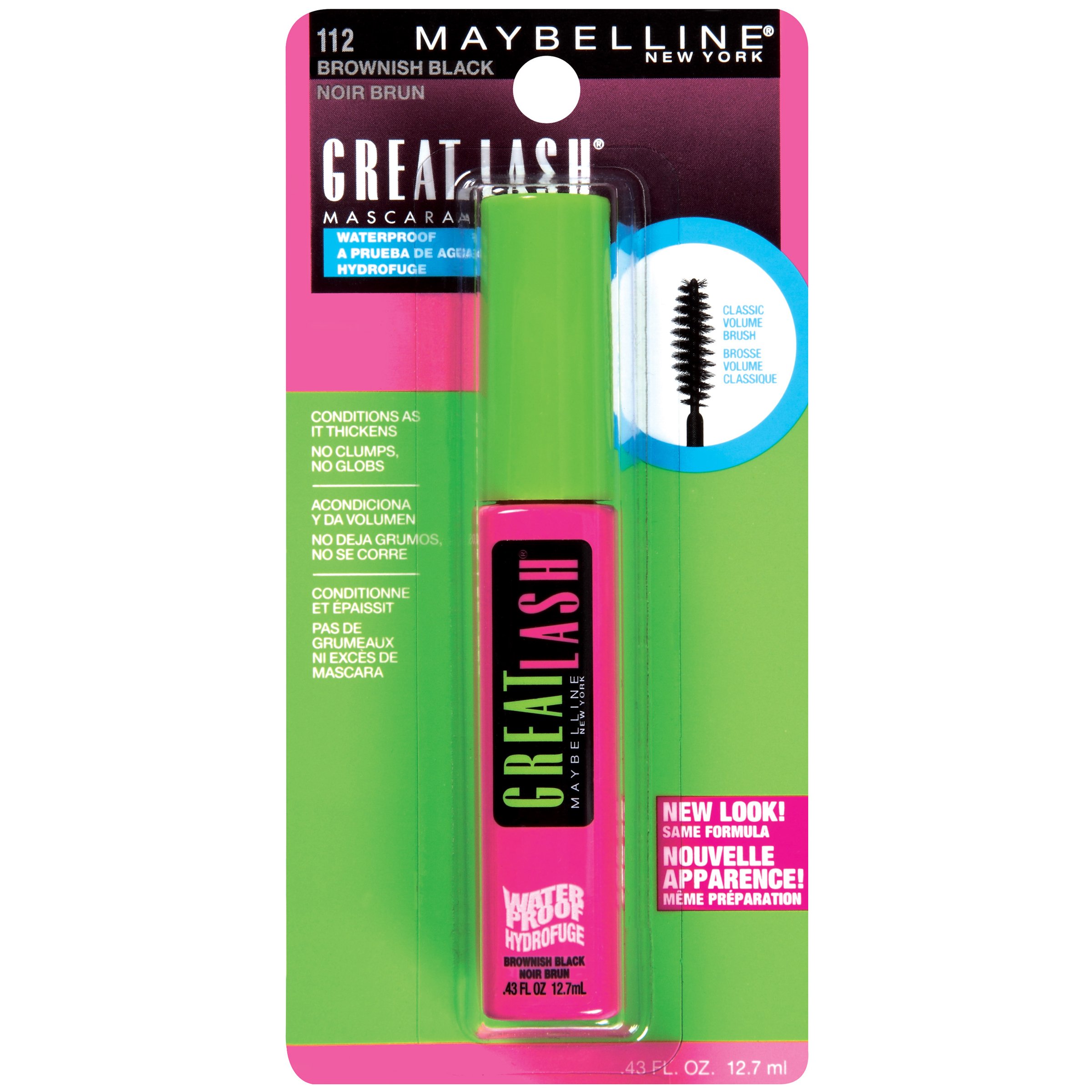 Maybelline Great Lash Waterproof Mascara, Brownish Black - Shop Eyes at