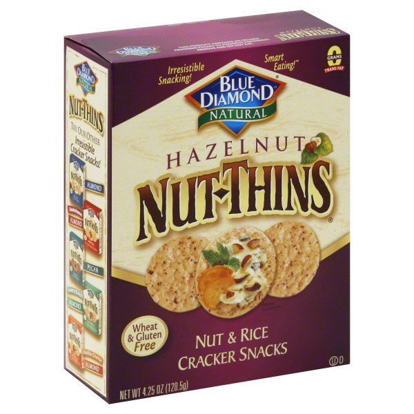 Blue Diamond NutThins Hazelnut Nut and Rice Cracker Snacks Shop