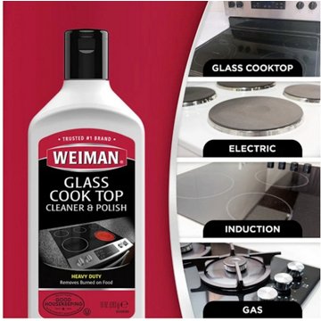 Weiman Glass Cook Top Heavy Duty Cleaner & Polish, 10 oz