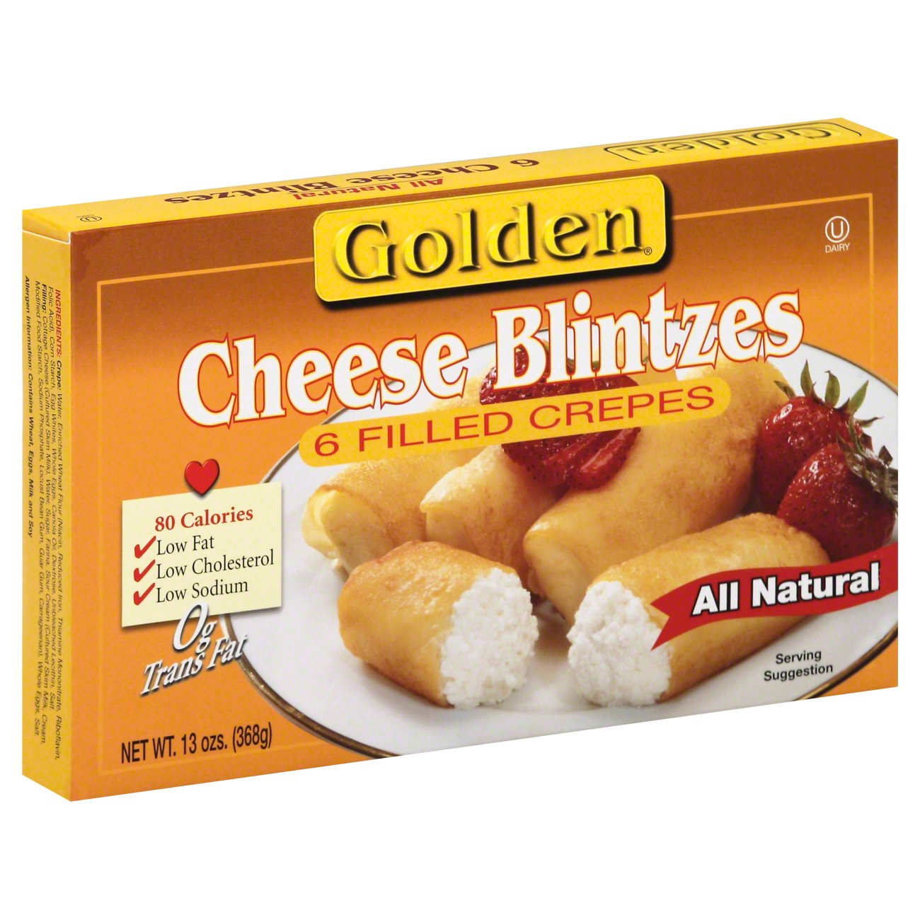 Golden Kosher Cheese Blintzes Shop Entrees & Sides at HEB