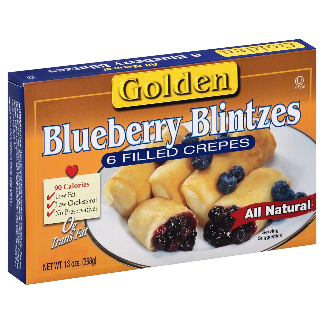 Golden Kosher Blueberry Blintzes Shop Meals & Sides at HEB