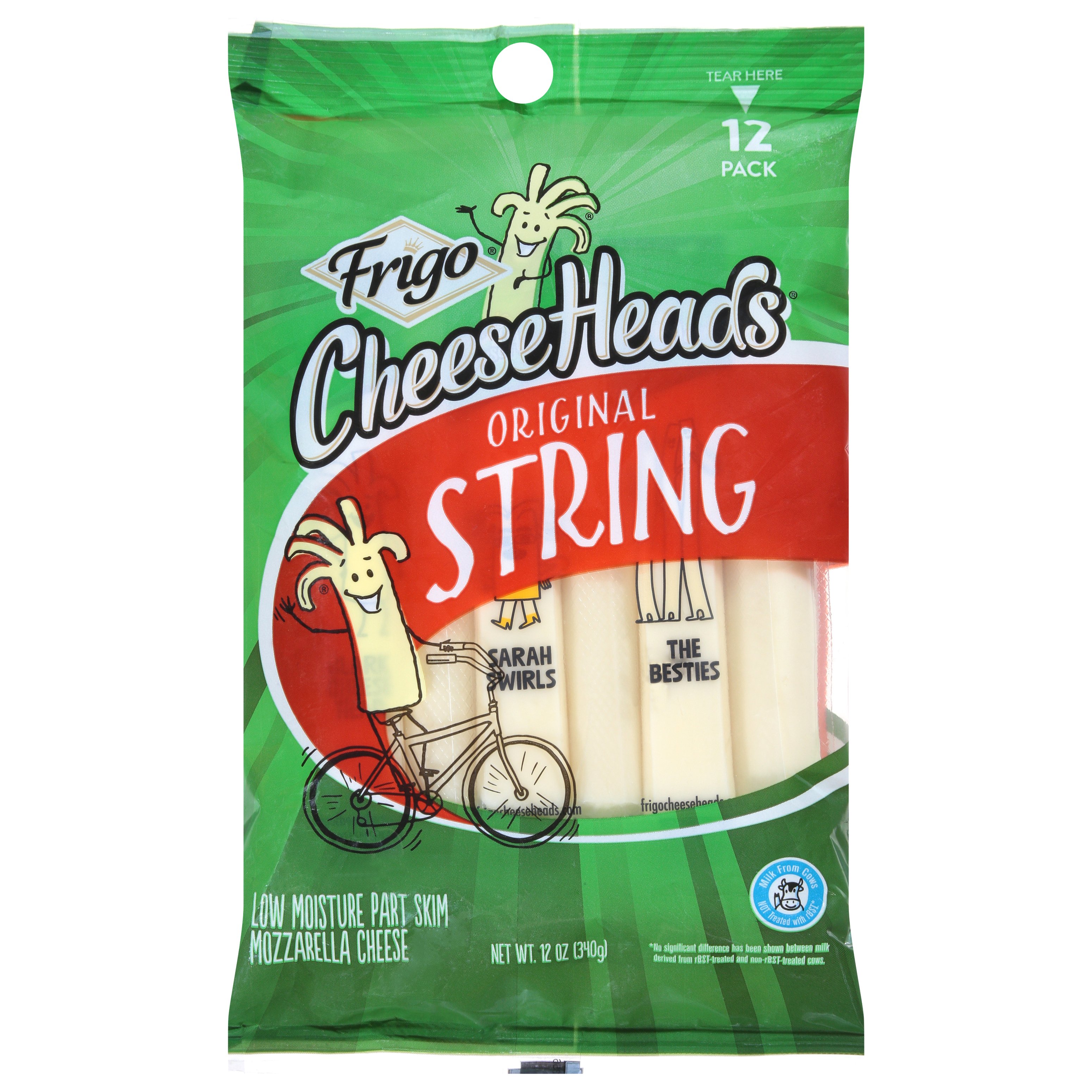 Frigo CheeseHeads Original Low Moisture PartSkim Mozzarella String