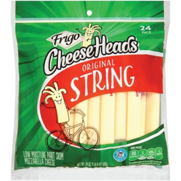 Frigo CheeseHeads Original Low Moisture Part-Skim Mozzarella String Cheese, 24 ct, 24 oz