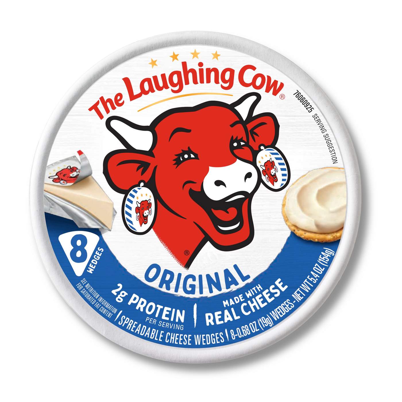 The Laughing Cow Spreadable Cheese Wedges - Creamy Original, 8ct; image 1 of 6