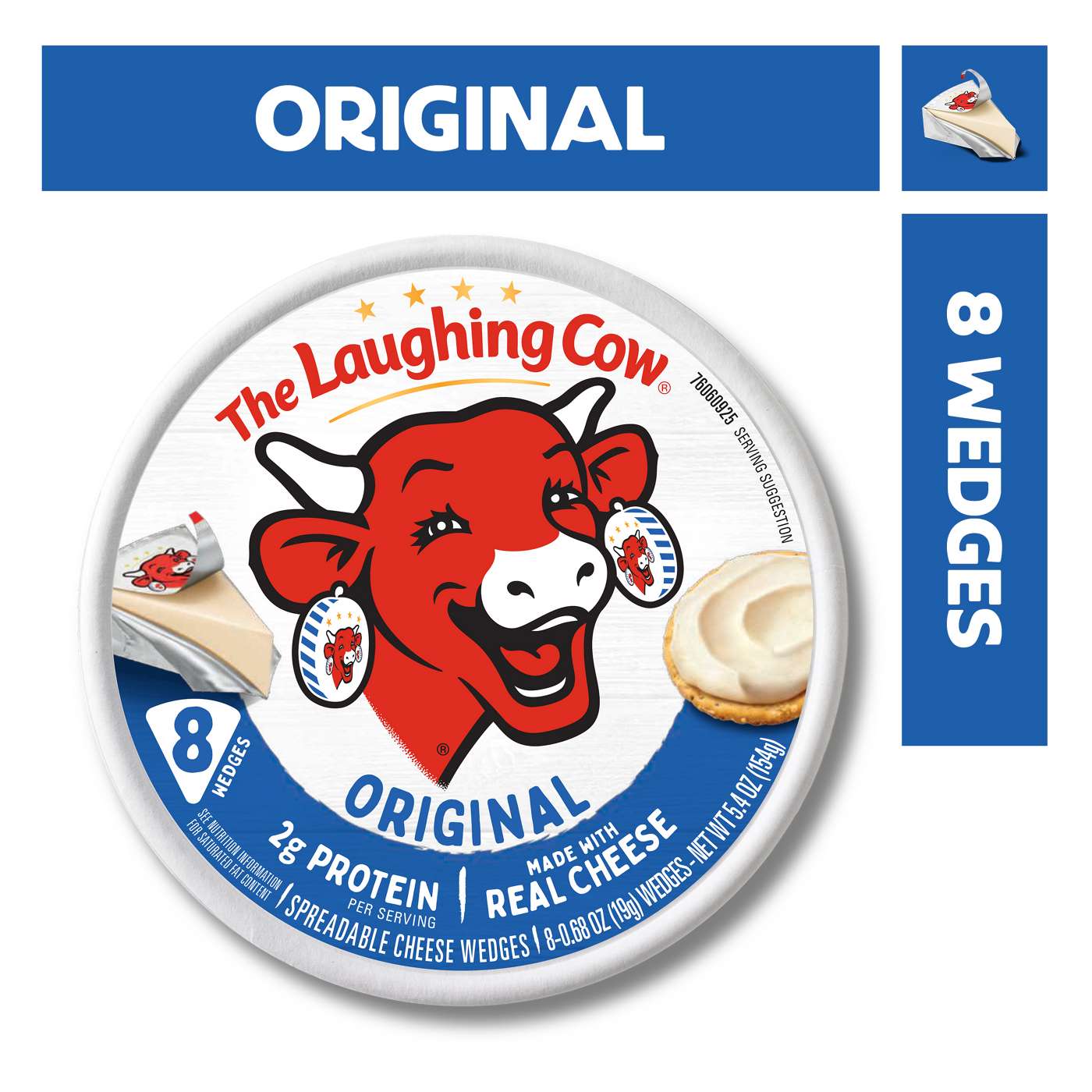 The Laughing Cow Spreadable Cheese Wedges - Creamy Original, 8ct; image 3 of 6
