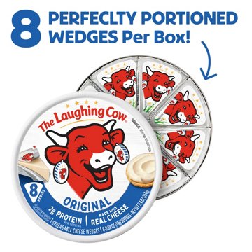 The Laughing Cow Spreadable Cheese Wedges - Creamy Original, 8ct, 5.4 oz