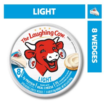The Laughing Cow Spreadable Cheese Wedges - Creamy Light, 8ct, 5.4 oz