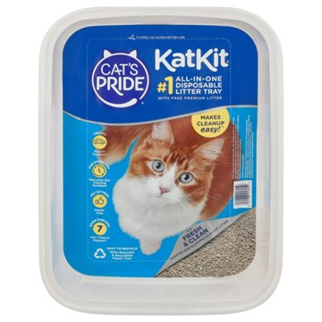 Cat's Pride Kat Kit All-In-One Disposable Tray with Cat Litter, 3 lb