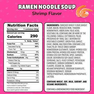 Maruchan Instant Lunch Ramen Noodle Soup with Shrimp, 2.25 oz