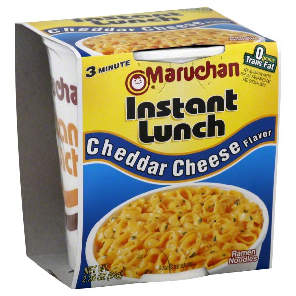 Maruchan Instant Lunch Cheddar Cheese, 2.25 oz, Pack of 4