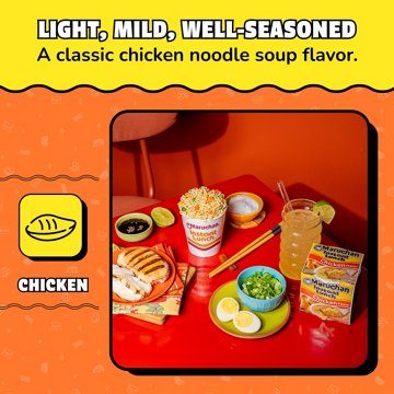 Maruchan Instant Lunch Ramen Noodle Soup Cups - Chicken Flavor, 12 ct