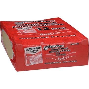 Maruchan Instant Lunch Ramen Noodle Soup Cups - Beef Flavor, 12 ct