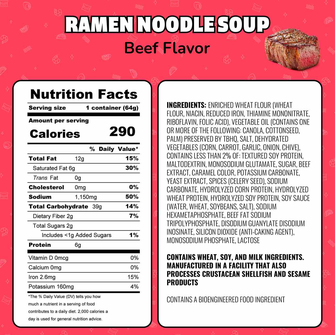 Maruchan Instant Lunch Ramen Noodle Soup Cups - Beef Flavor; image 5 of 6
