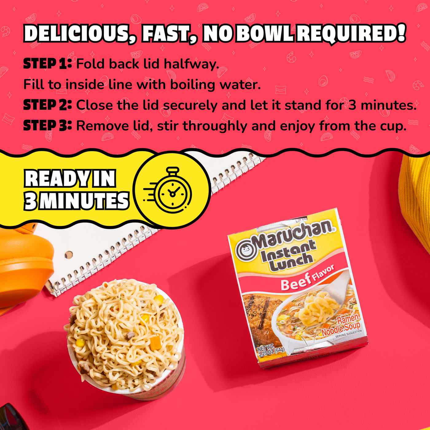 Maruchan Instant Lunch Ramen Noodle Soup Cups - Beef Flavor; image 6 of 6