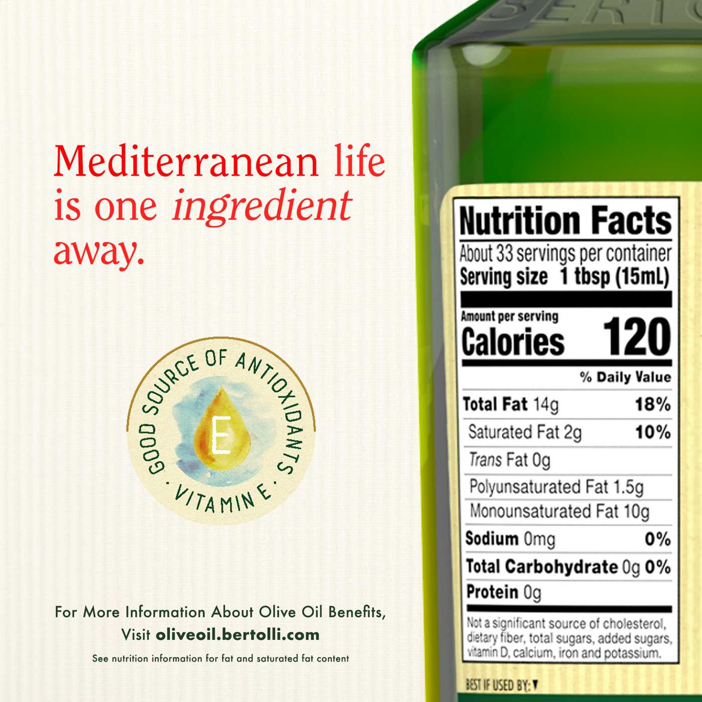 Bertolli Rich-Tasting Cold Pressed Extra Virgin Olive Oil; image 2 of 8