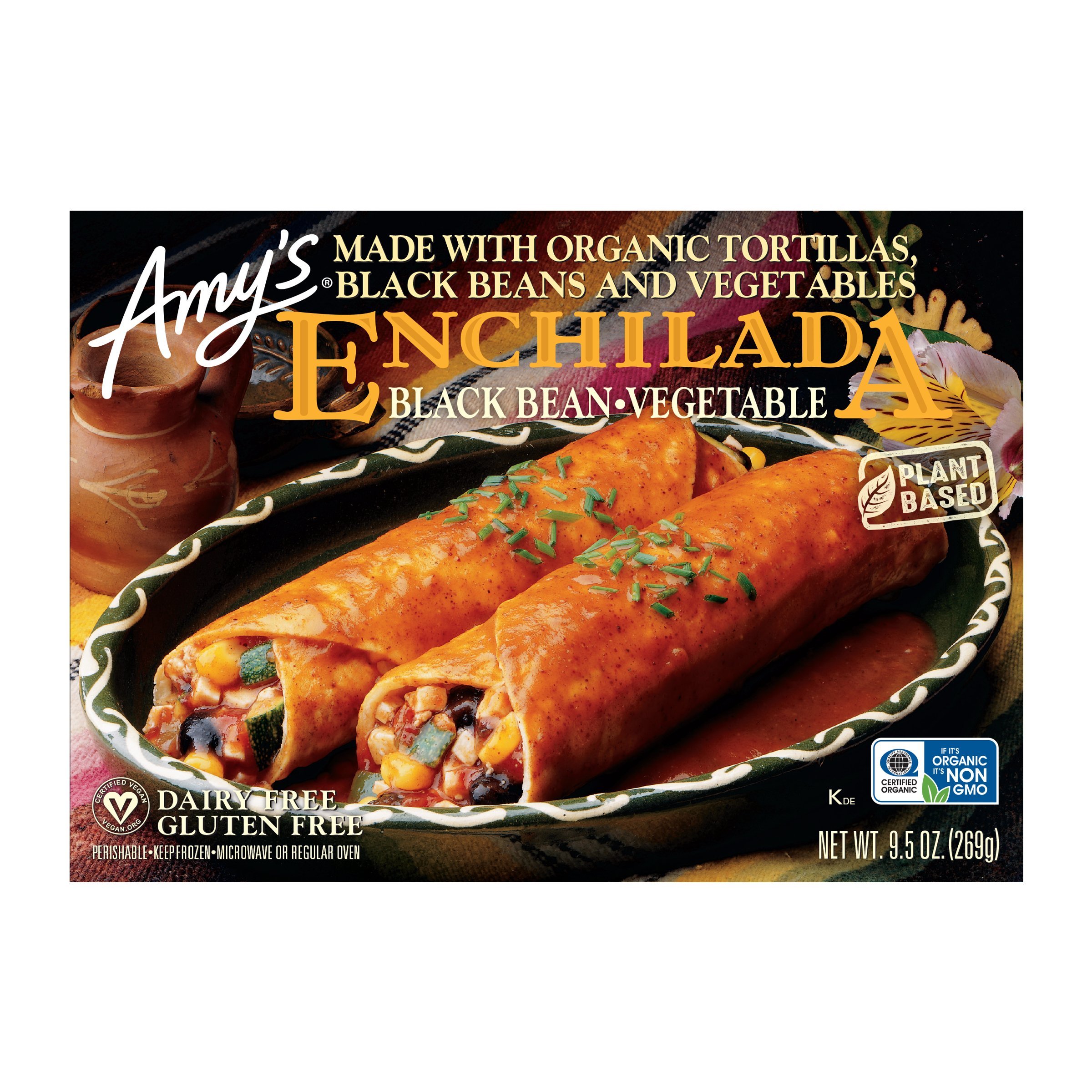 Amy's Black Bean & Vegetable Enchiladas Frozen Meal Shop Entrees