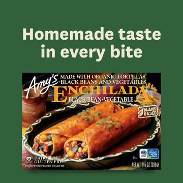 Amy's Dairy Free 10g Protein Black Bean & Vegetable Enchiladas