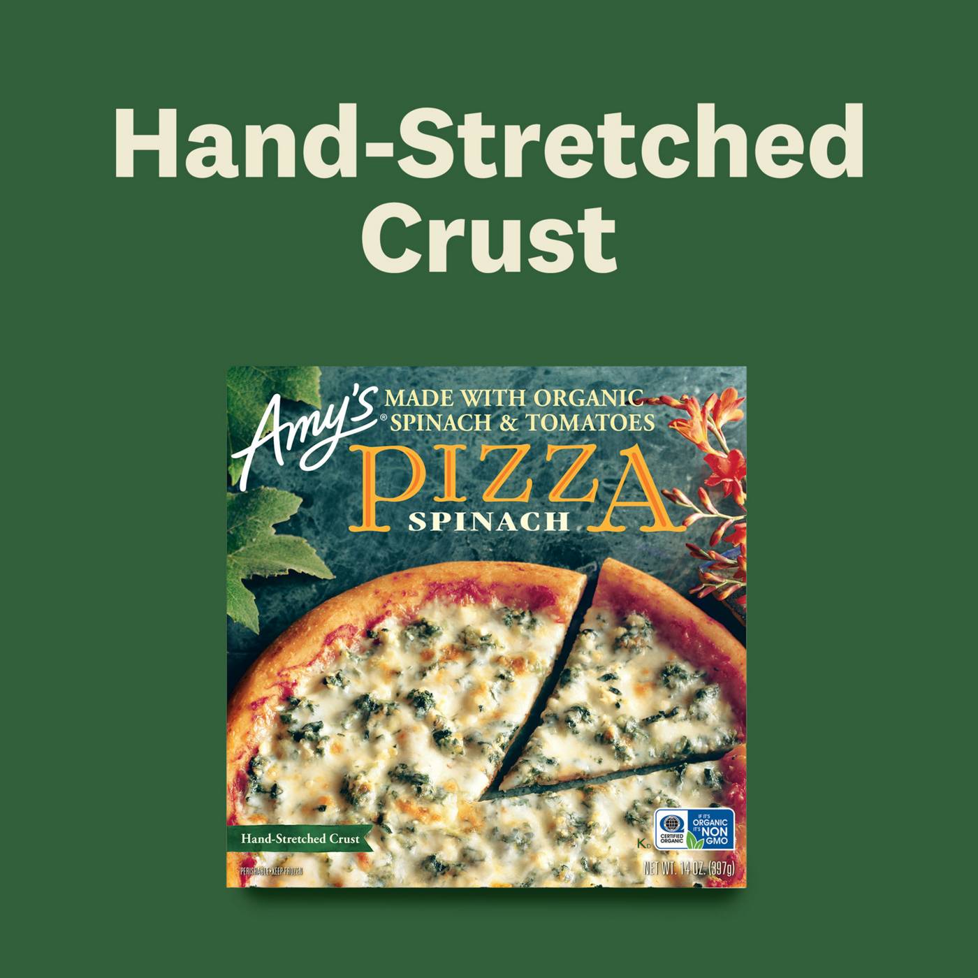 Amy's Frozen Spinach Pizza; image 2 of 4