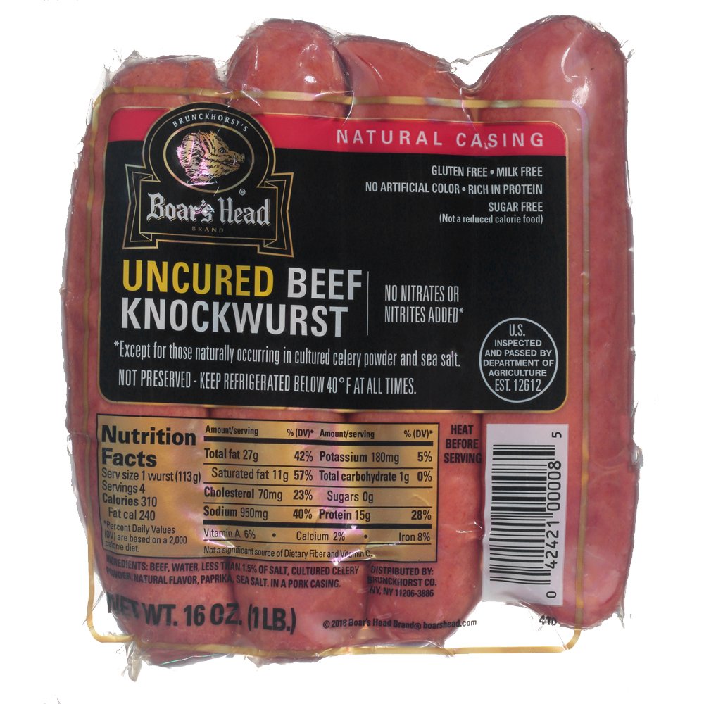 Boar's Head Beef Knockwurst Shop Sausage at HEB