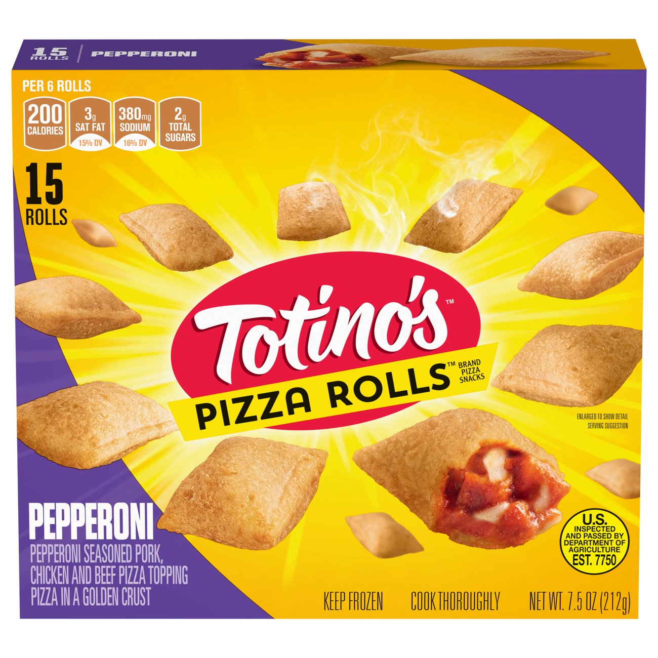 TOTINO'S Pizza Rolls Pepperoni Pizza Snacks - Shop Entrees & Sides At H-E-B