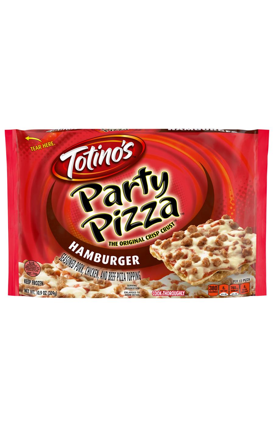 Totino's Hamburger Party Pizza; image 1 of 3