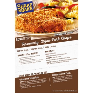Shake 'N Bake Original Pork Seasoned Coating Mix, 2 ct