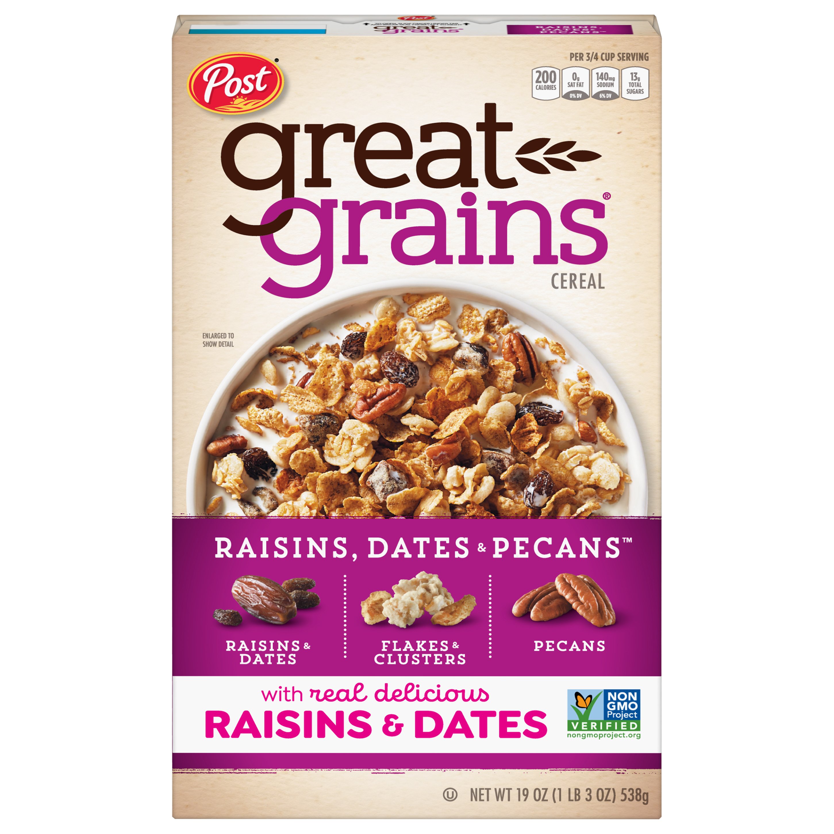 Post Great Grains Raisins Dates & Pecans Cereal - Shop Cereal at H-E-B