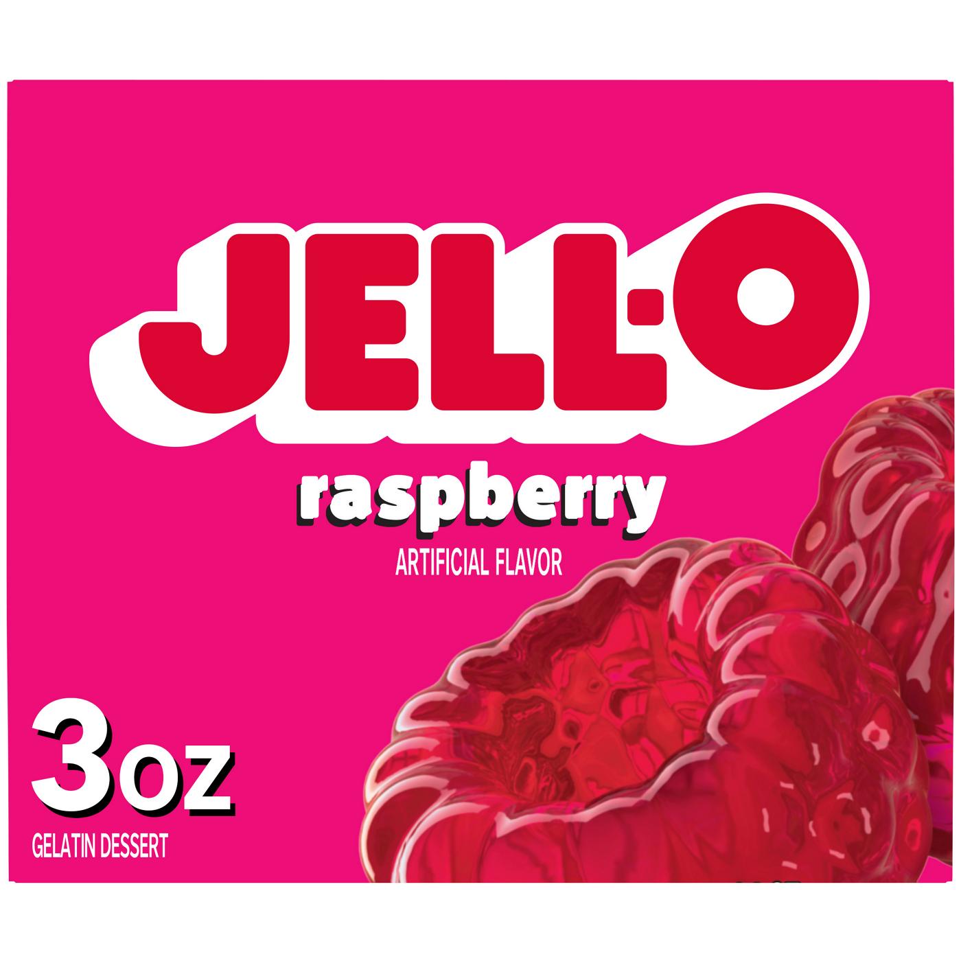 Jell-O Raspberry Gelatin Dessert Mix; image 1 of 5