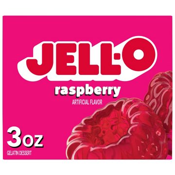 Jell-O Raspberry Instant Gelatin Mix, 3 oz