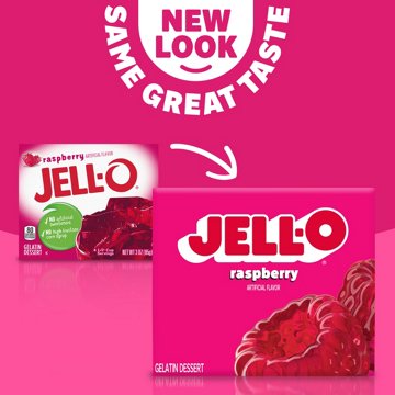 Jell-O Raspberry Instant Gelatin Mix, 3 oz