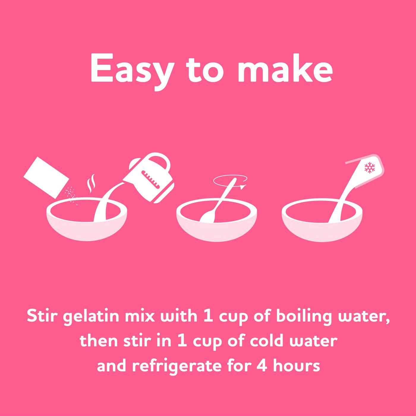 Jell-O Raspberry Gelatin Dessert Mix; image 3 of 5