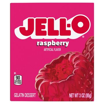 Jell-O Raspberry Instant Gelatin Mix, 3 oz