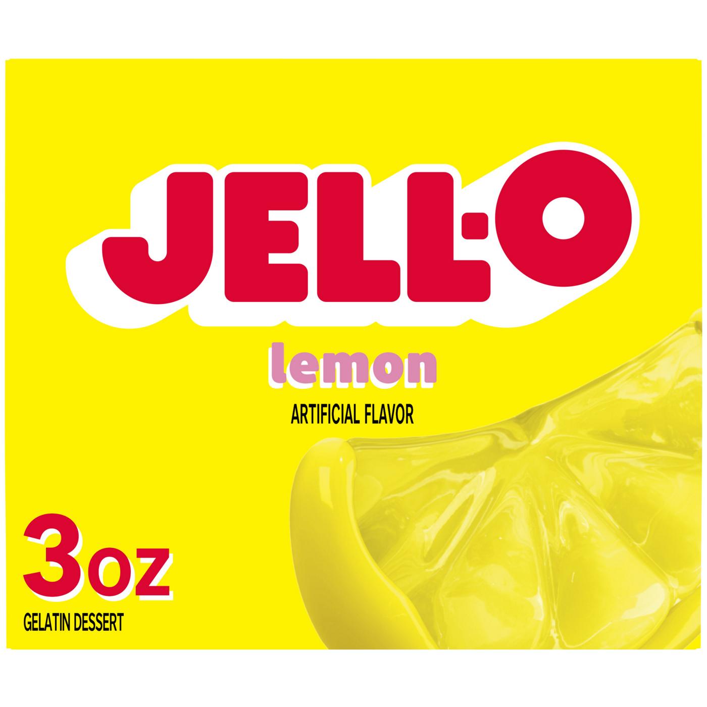 Jell-O Lemon Instant Gelatin Mix; image 1 of 5