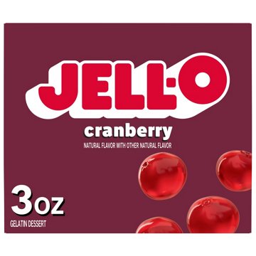 Jell-O Cranberry Instant Gelatin Mix, 3 oz