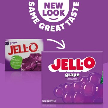 Jell-O Grape Instant Gelatin Mix, 3 oz