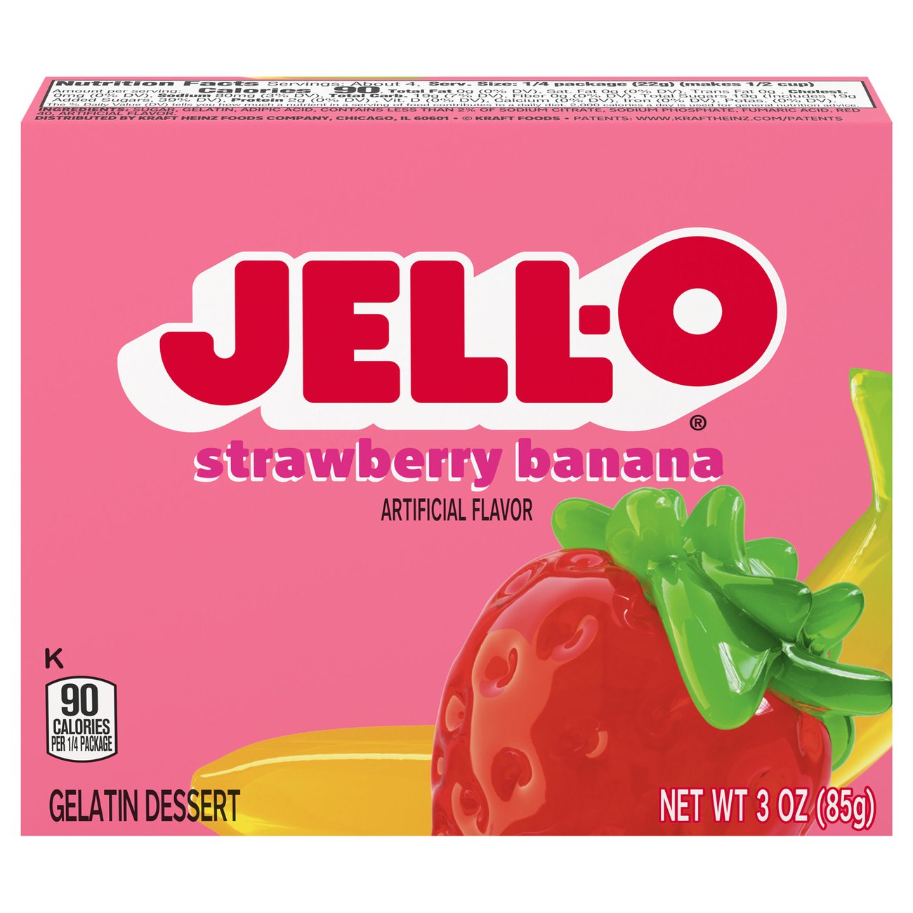 Jell-O Strawberry Banana Gelatin Dessert Mix - Shop Pudding & Gelatin ...
